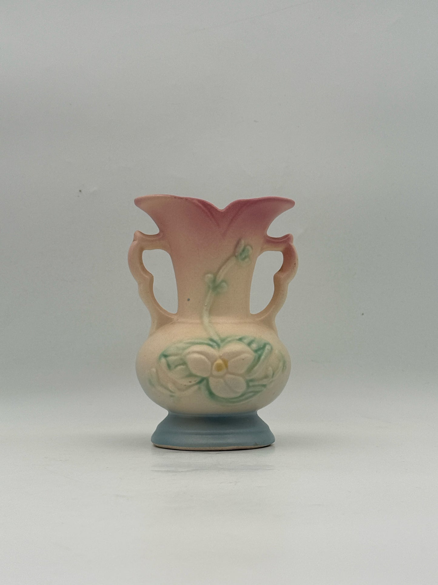 Vintage Hull Double Handle Pink Vase
