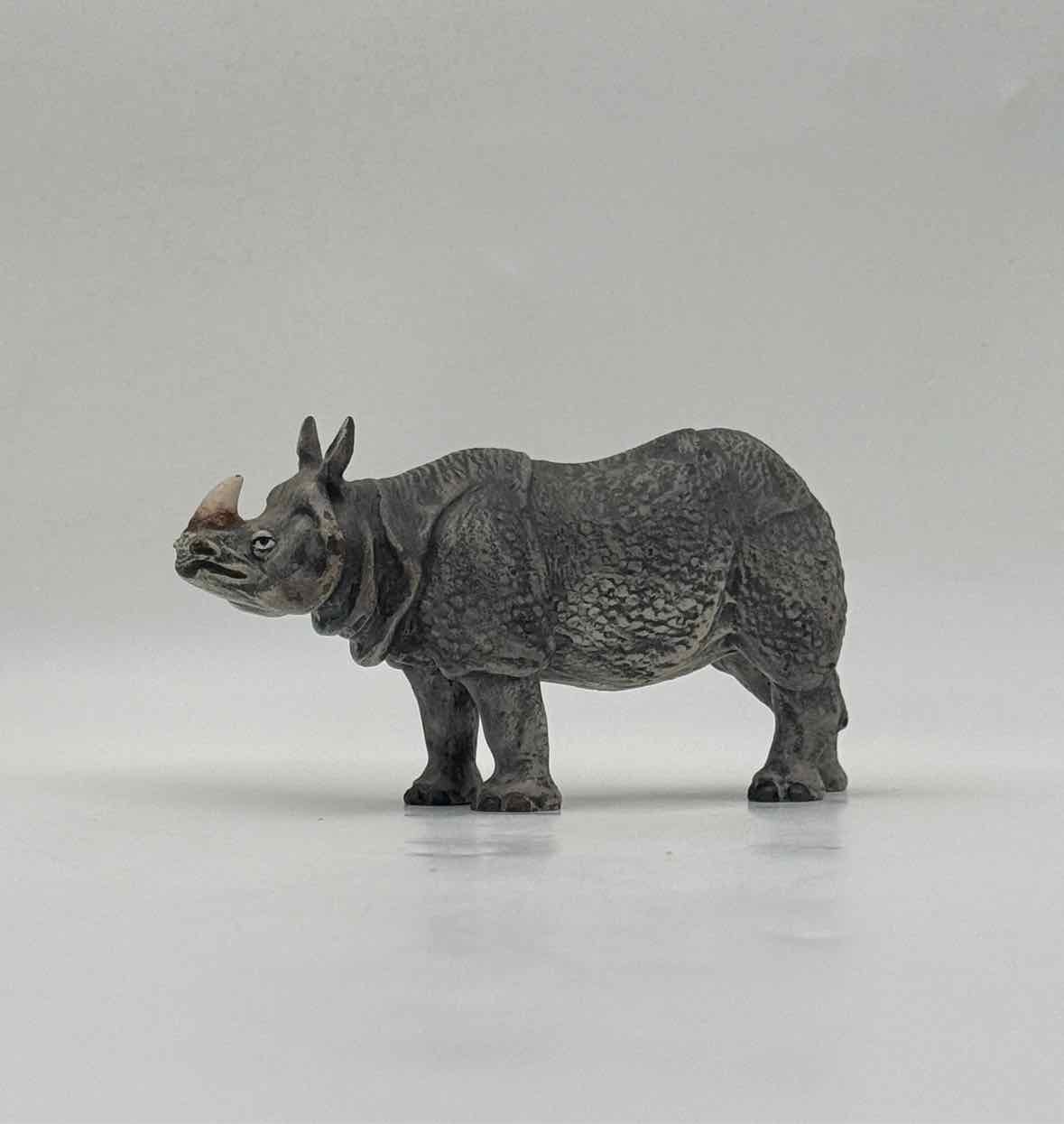 1900 Vienna Cold Painted Bronze Rhino Figurine