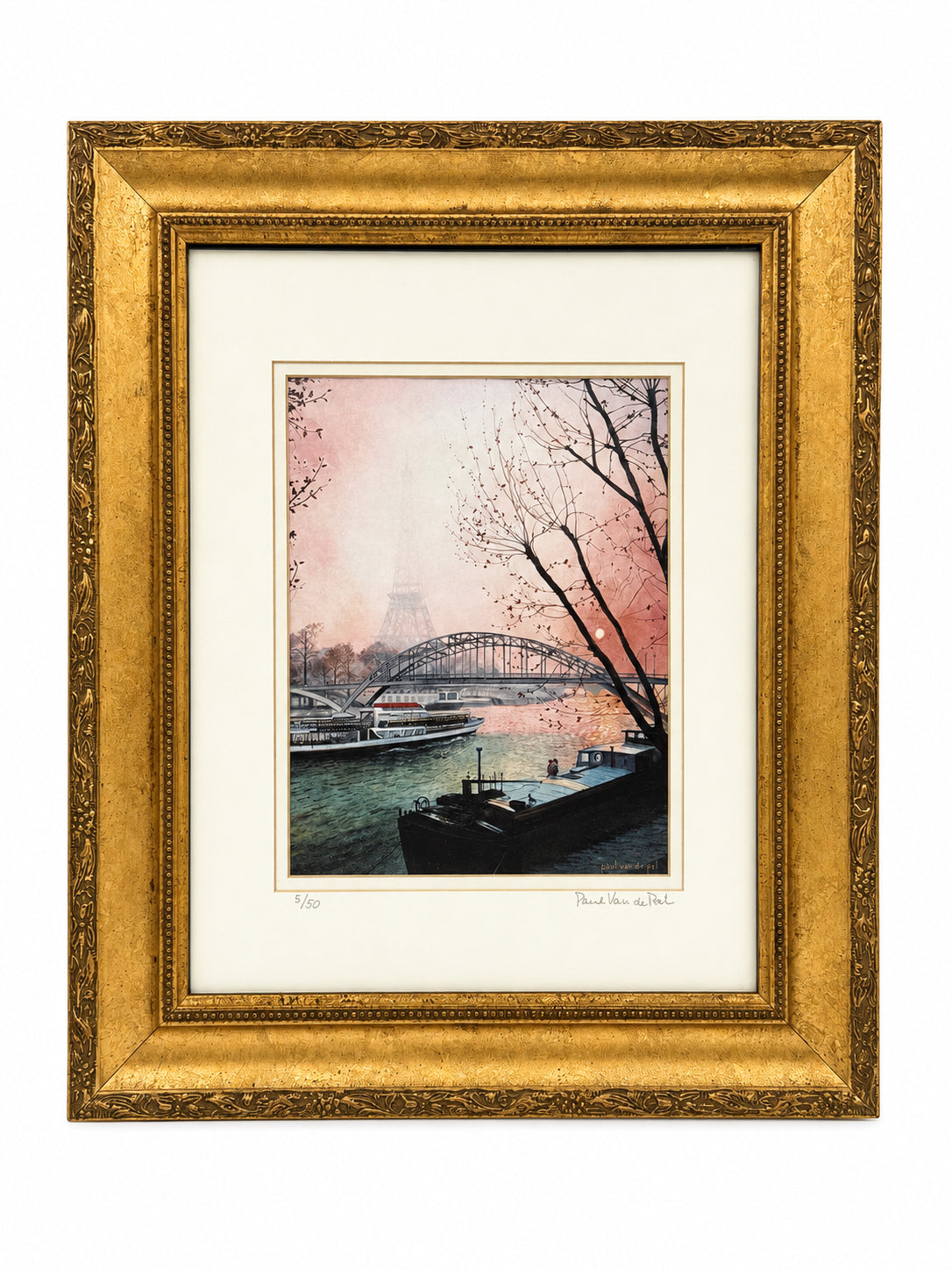 Signed And Framed Paris France Cityscape Print