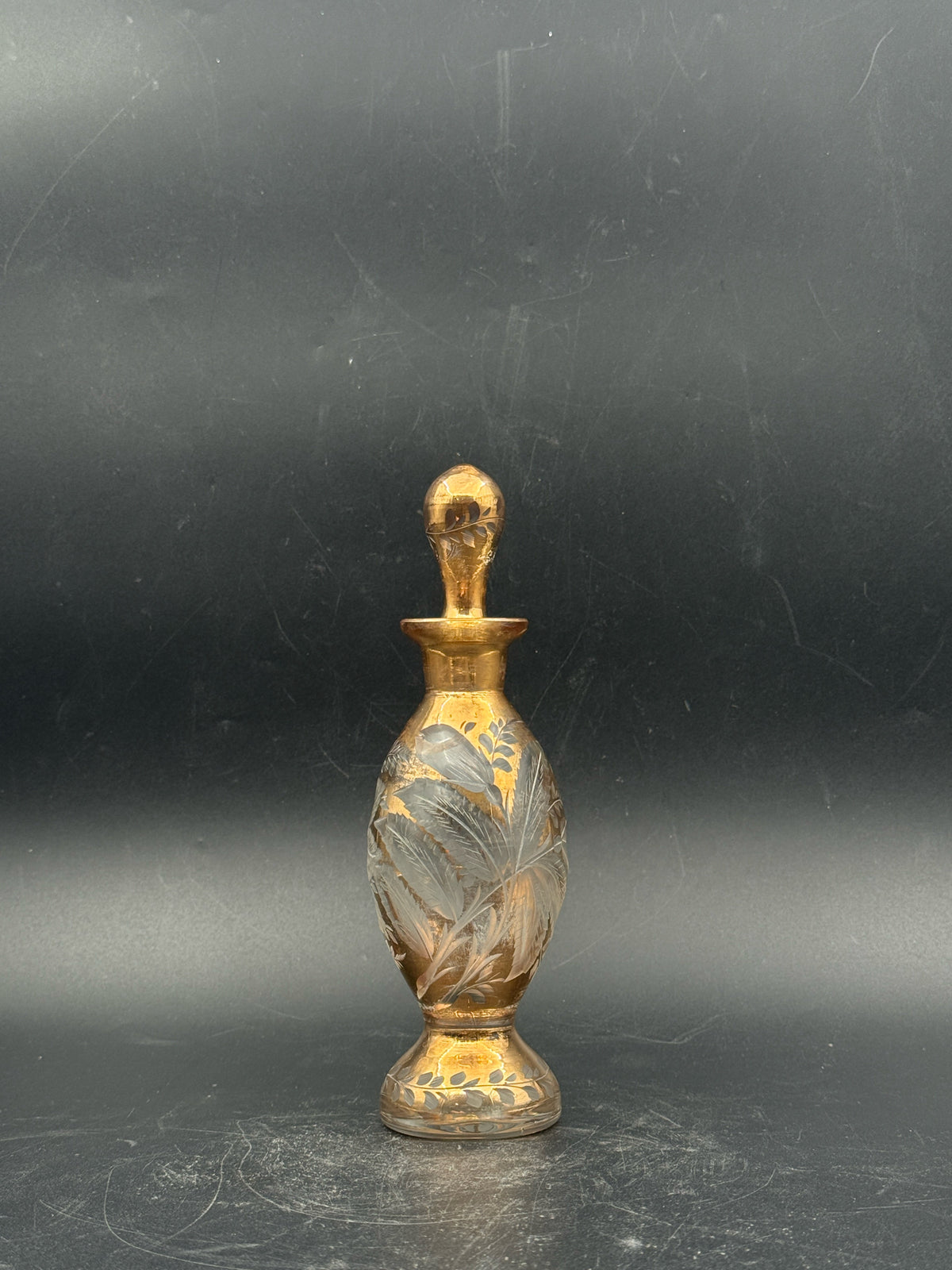 Vintage Czech Glass Perfume Bottles- Set Of 3