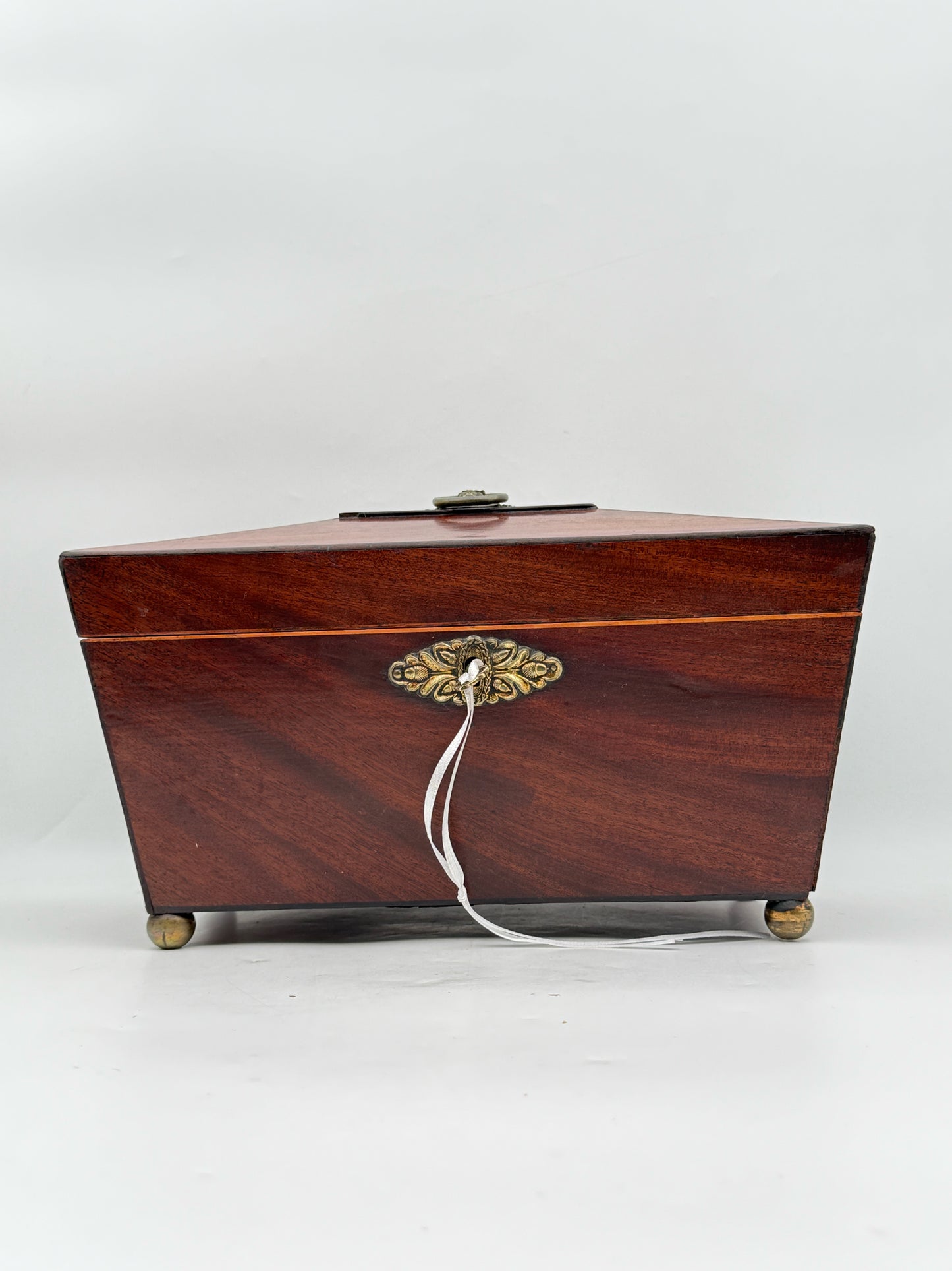 Antique Early 19th Century English Mahogany Tea Caddy
