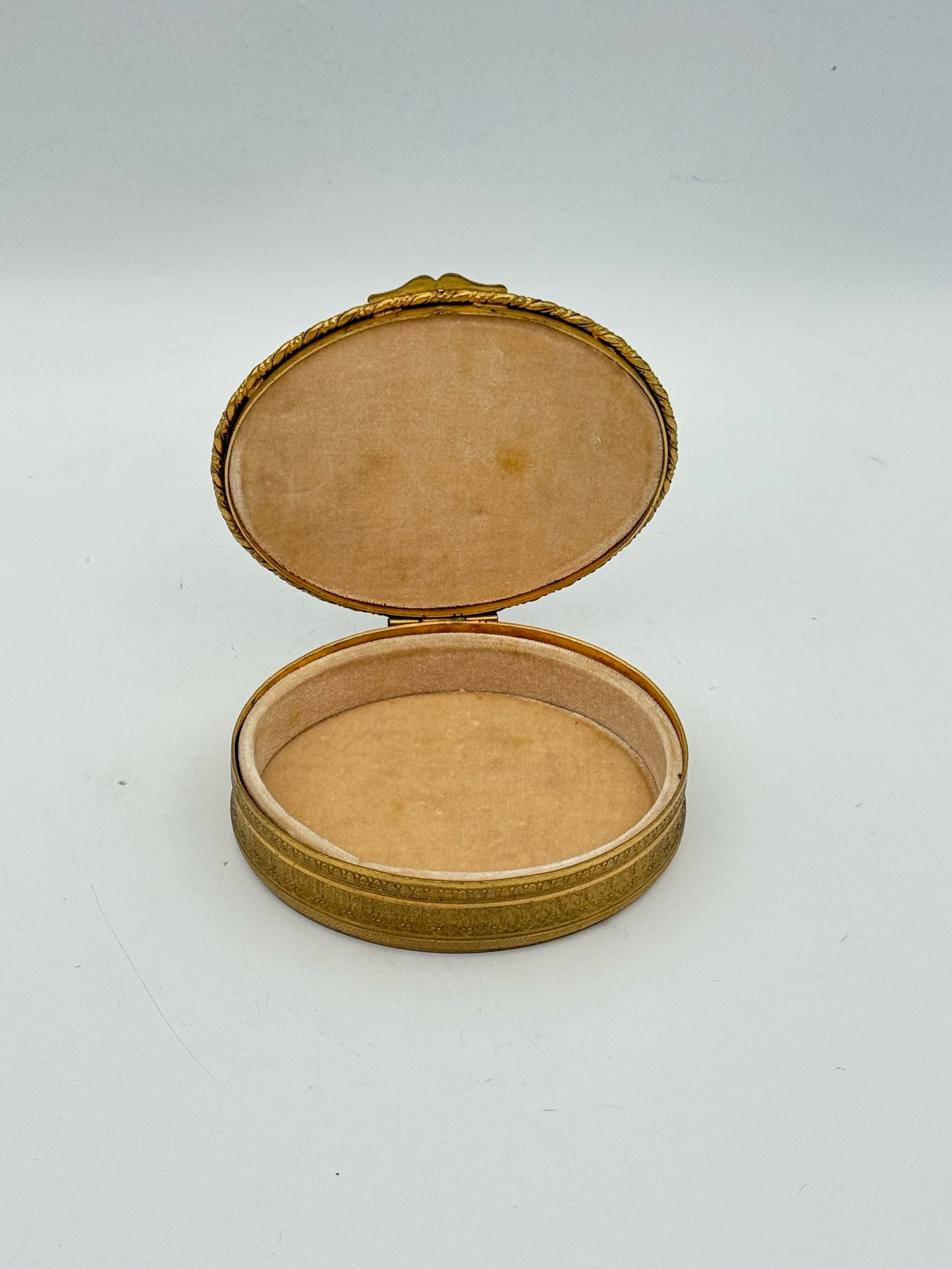 French Gilt Jewelry Casket With Handpainted Portrait Of Napoleon