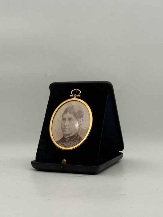 Antique Victorian Portrait In A Travel Frame