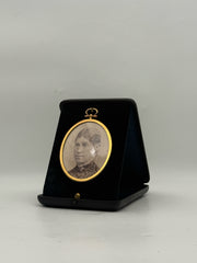 Antique Victorian Portrait In A Travel Frame