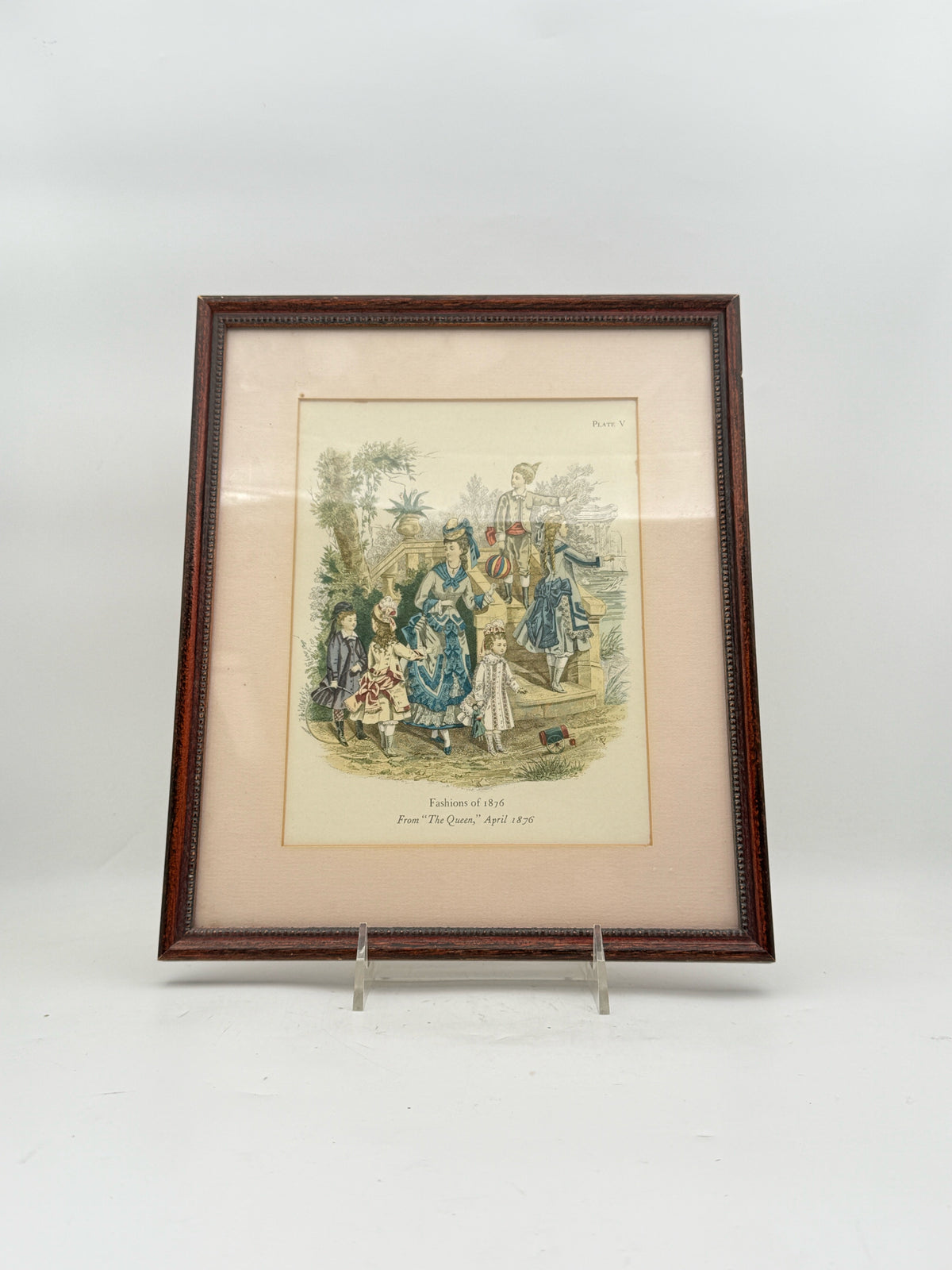 Framed Fashion Plate "The Queen"