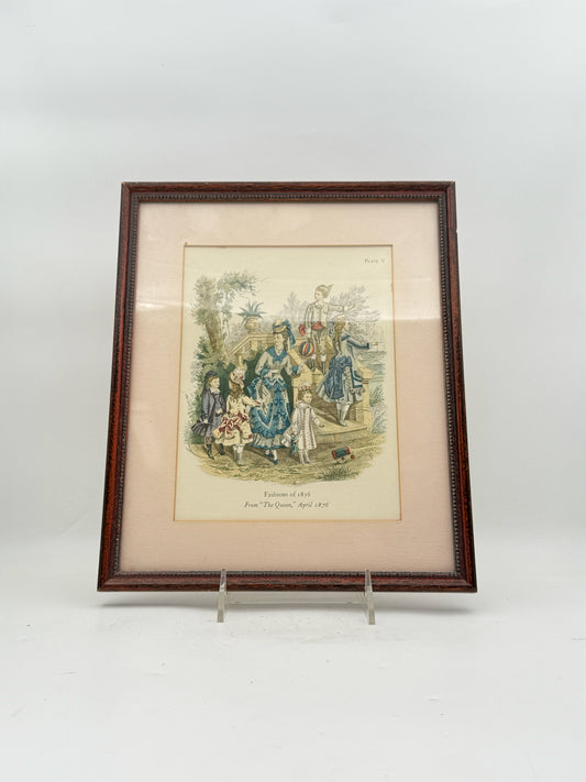 Framed Fashion Plate "The Queen"