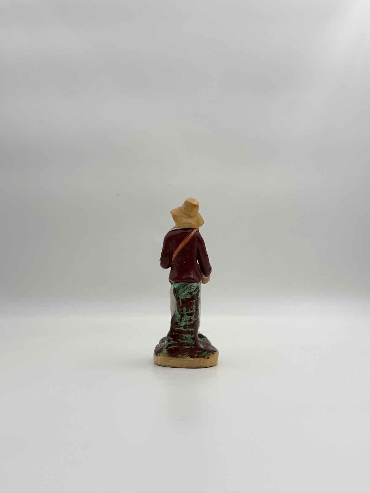 Antique 1880's English Peasant Playing Music Figurine