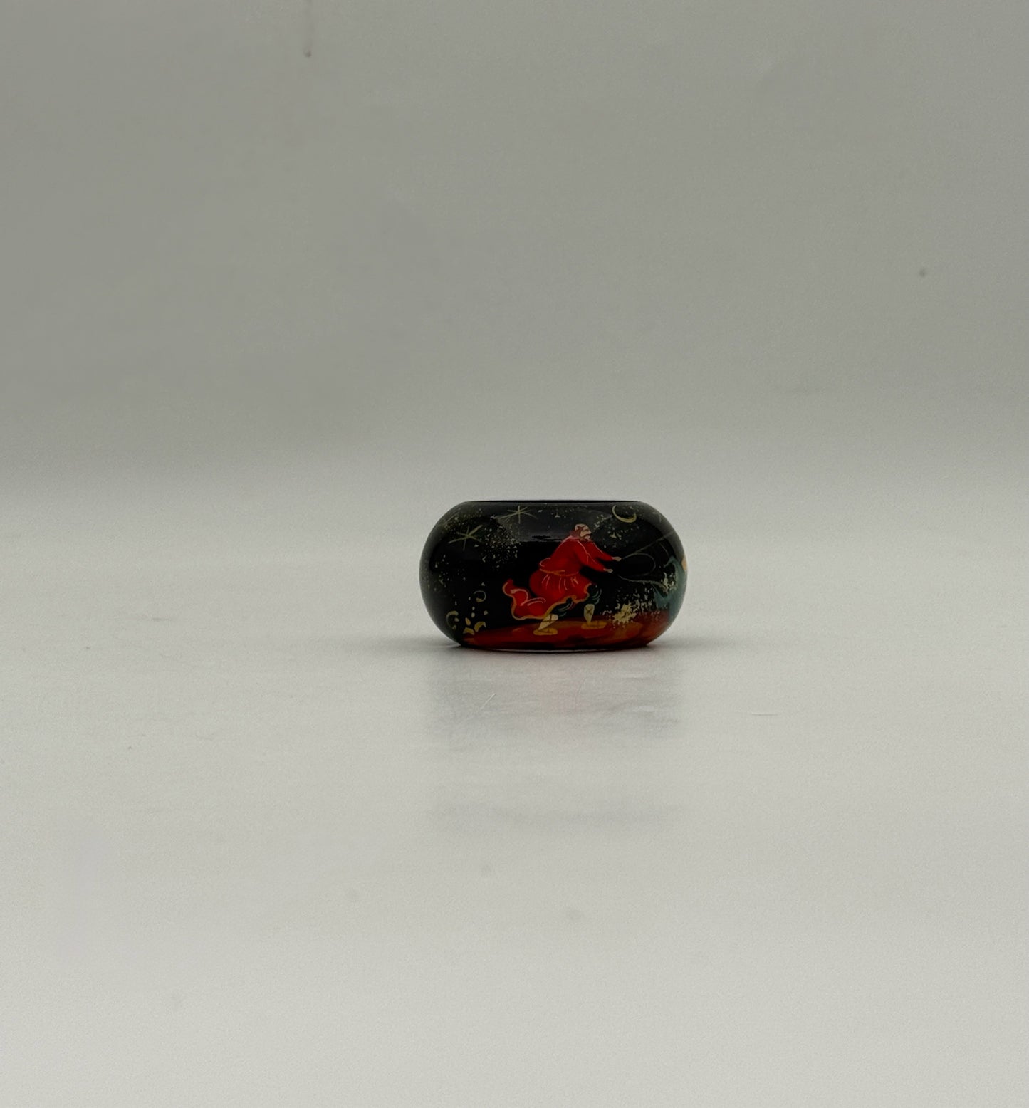 Handpainted Russian Folk Art Lacquer Napkin Rings