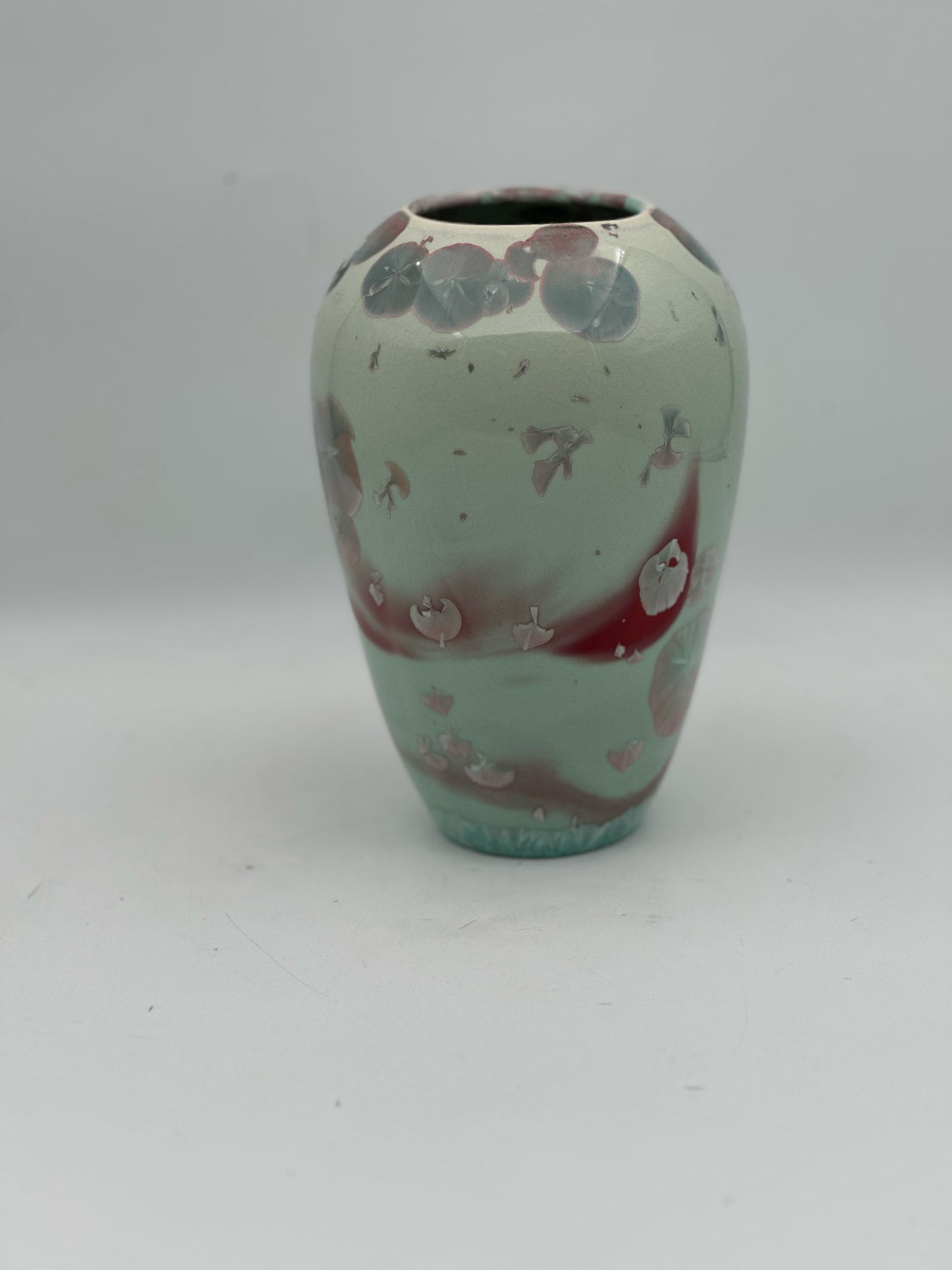 Crystalline Glazed Art Glass Vase - Signed Jon Price