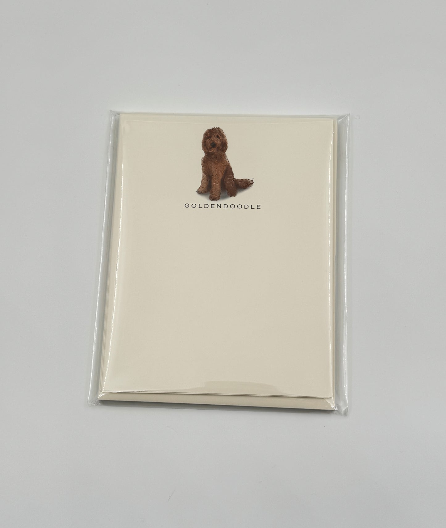 Fable & Sage Goldendoodle Flat Note Cards – Set of 6 with Envelopes
