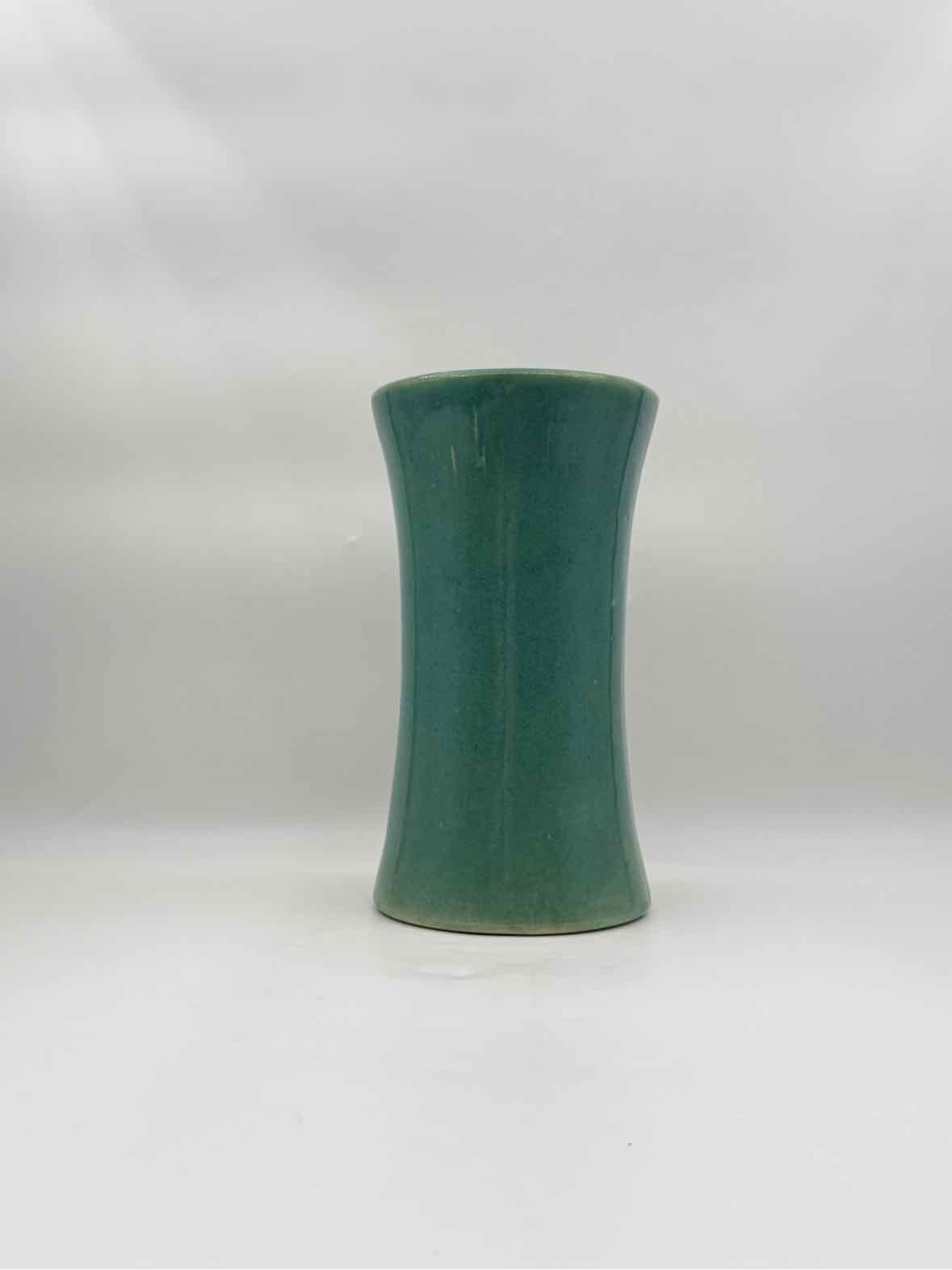 Vintage Zanesville Stoneware Iris Vase – Teal Green Arts & Crafts