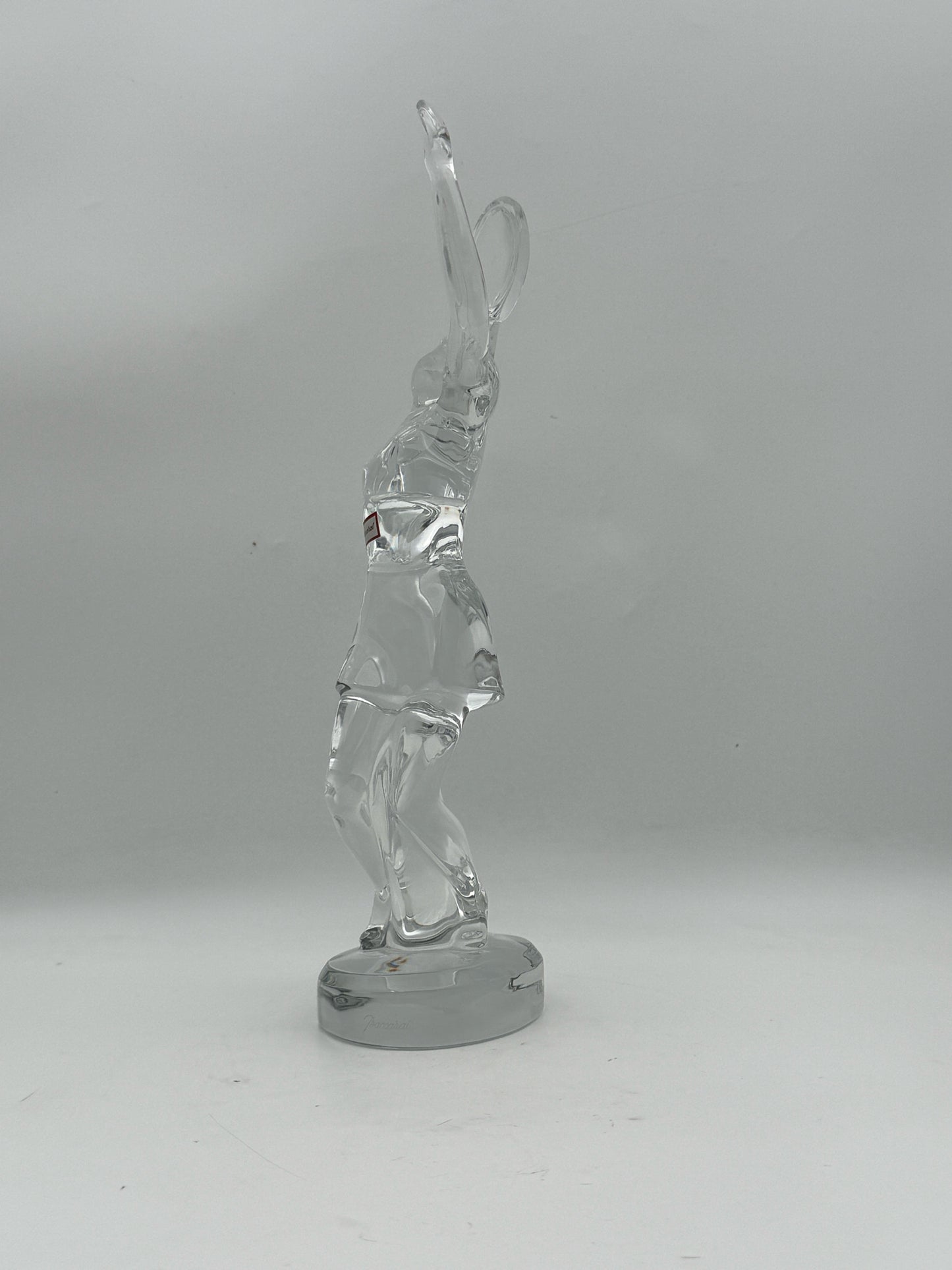 Baccarat Crystal Female Tennis Player Figurine