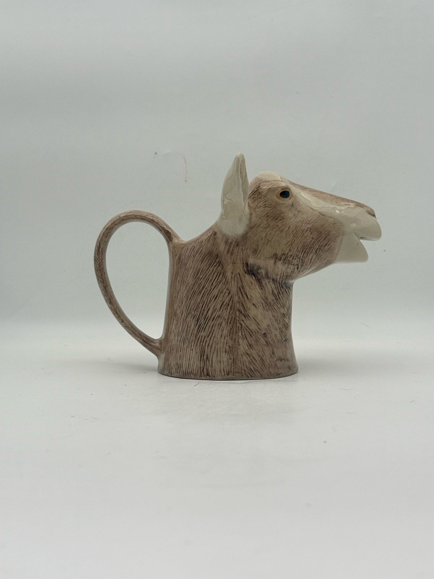 Quail Handpainted Goat Pitcher