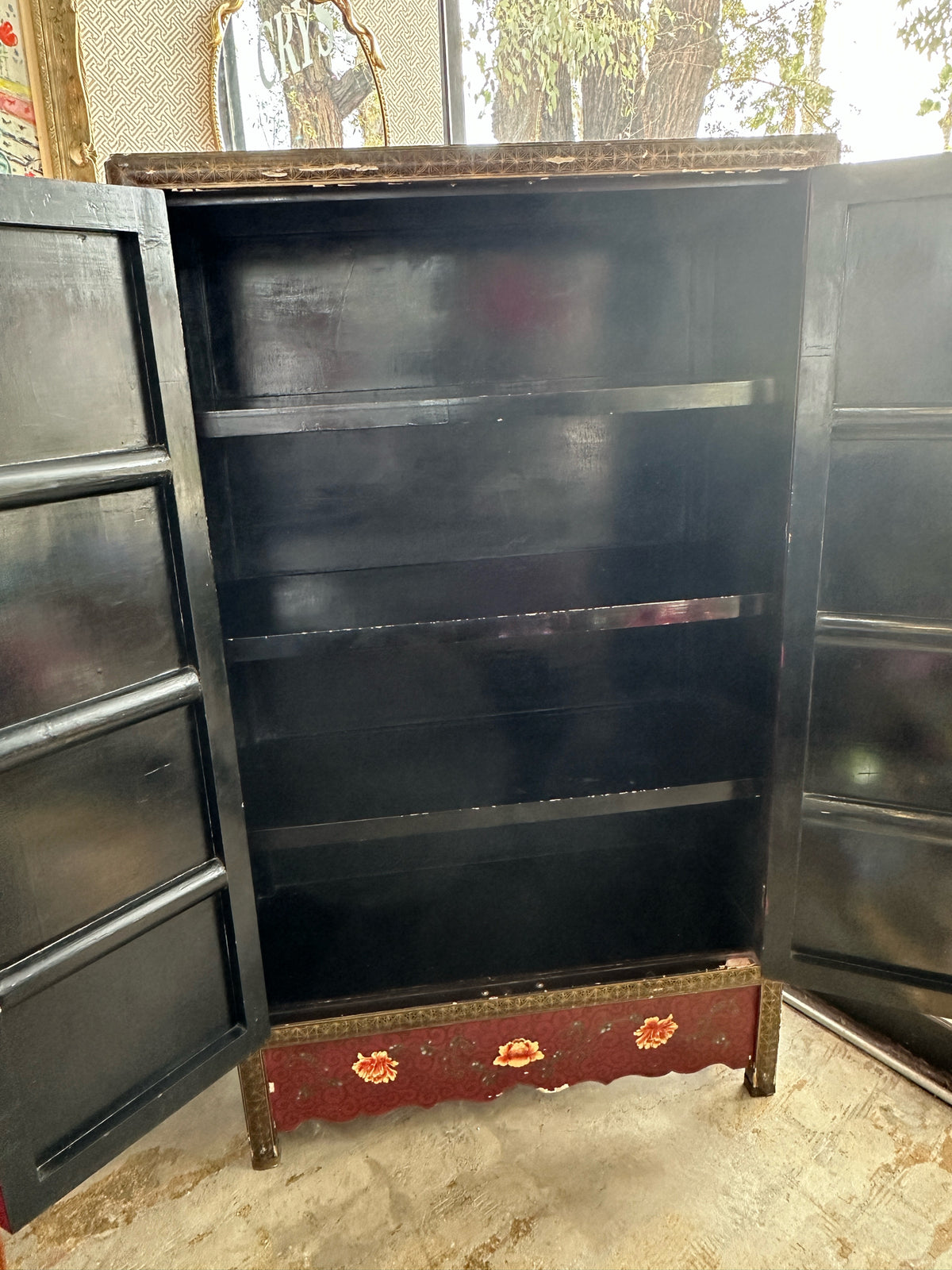 Chinese Wood Carved Chest- In Store Pickup Only