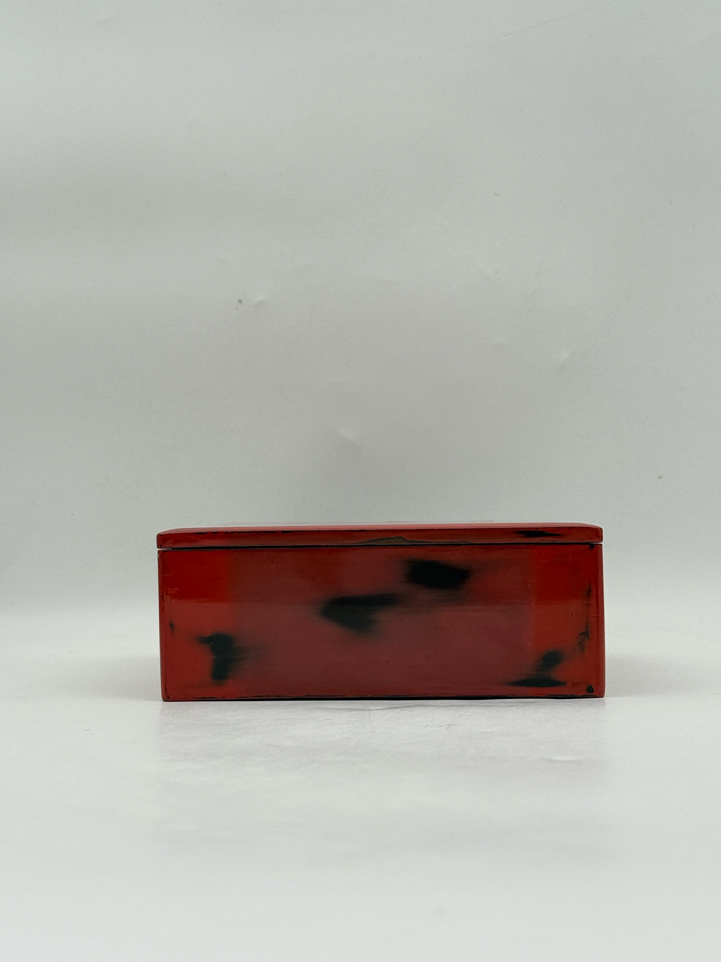 Red And Black Tortoiseshell Pattern Lacquer Box