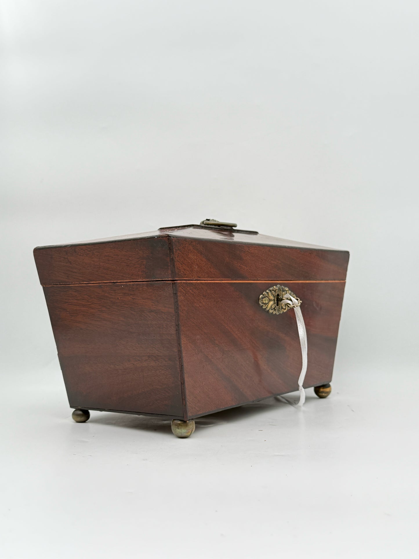 Antique Early 19th Century English Mahogany Tea Caddy