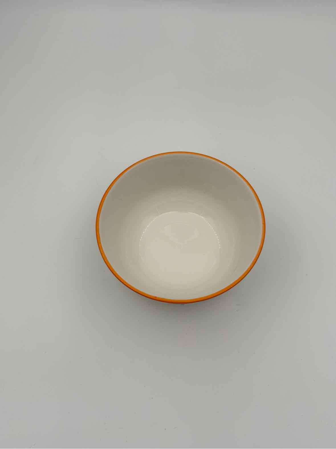 Set of 4 Horse Motif Porcelain Bowls with Matching Spoons