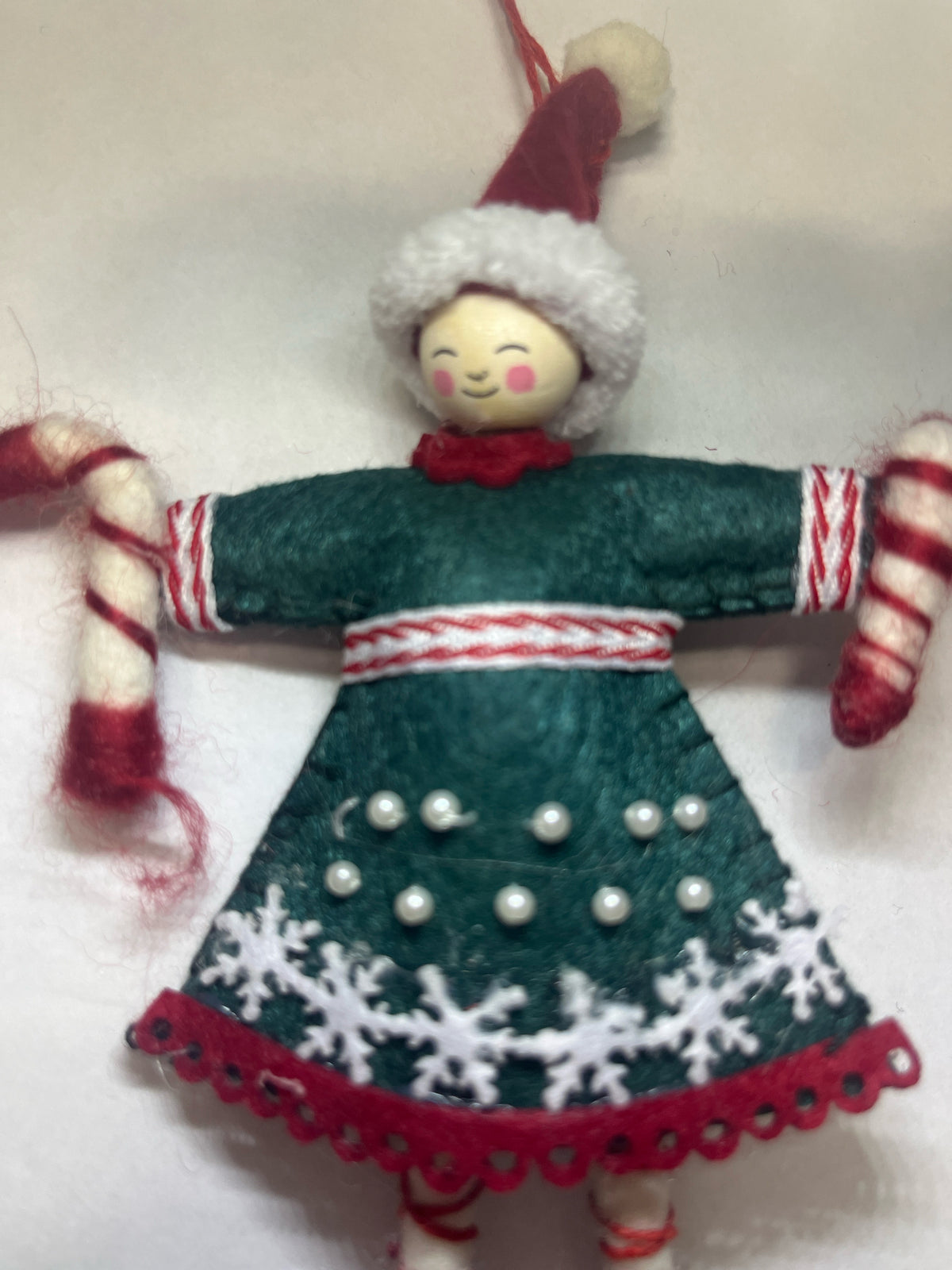 Pixie Ornament With Candy Canes