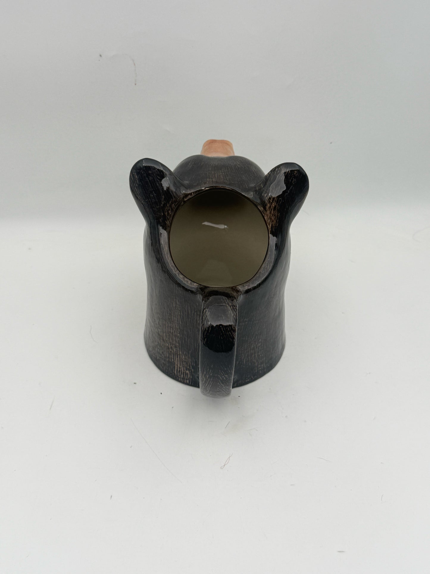 Quail Handpainted Bear Pitcher