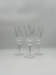 Waterford Lismore  Crystal Fluted Champagne Glasses- Set Of 3