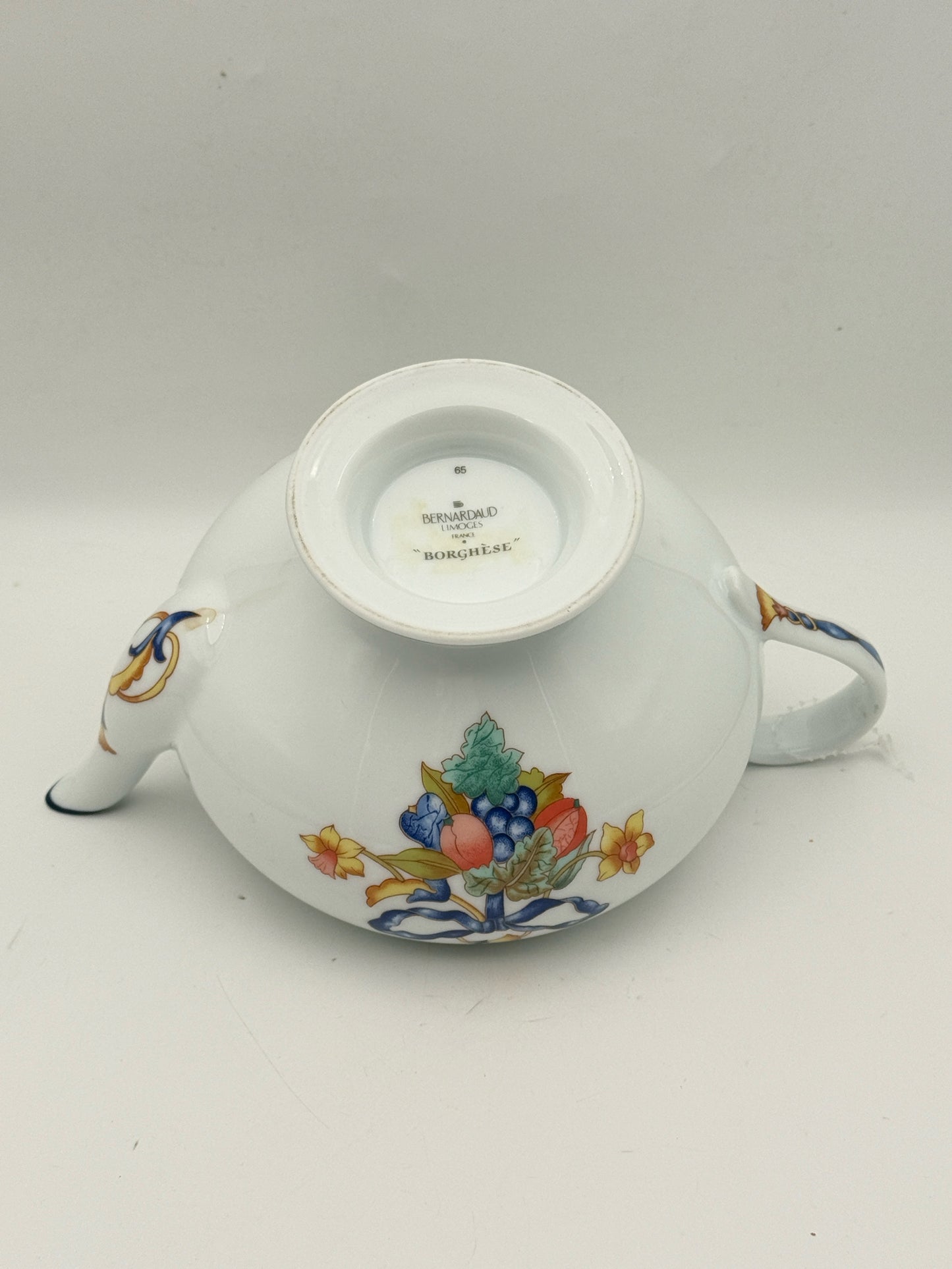 Bernardaud "Borghese" Teapot Sugar And Creamer Set