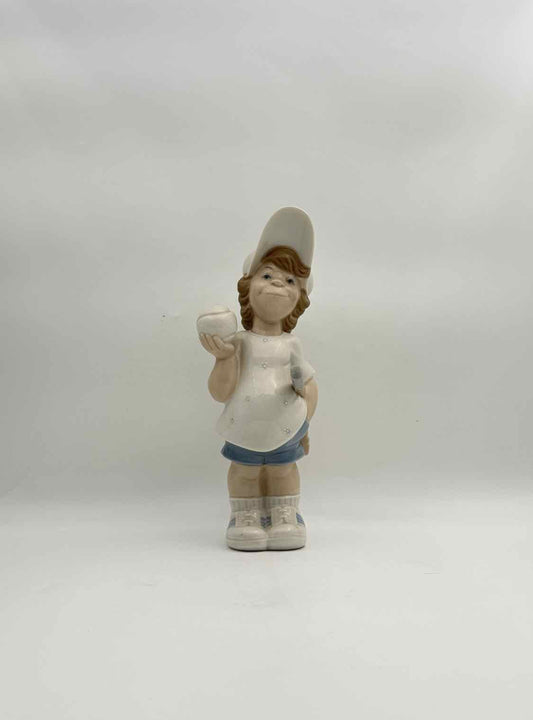 Vintage Lladró Porcelain Tennis Player Boy Figurine Made in Spain