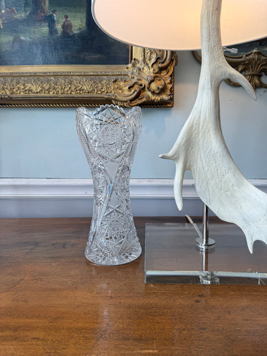 Antique American Brilliant Glass Crystal Vase