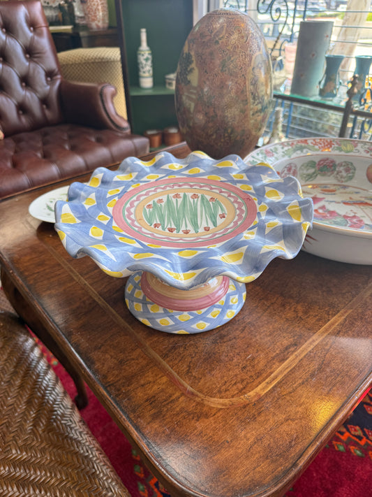 Mackenzie Child 90's Ruffle Cake Plate