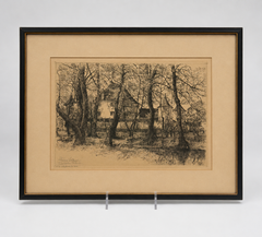 Original Framed Etching Of Schloss Blutenberg, Munich  by Hans Volkert