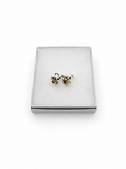 Vintage Screwback Flower Pearl  Earrings