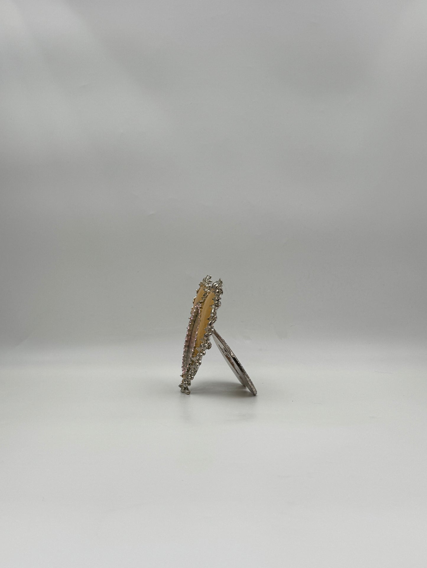 Jay Strongwater Heart Frame – Yellow Enamel & Pink Crystal Accents