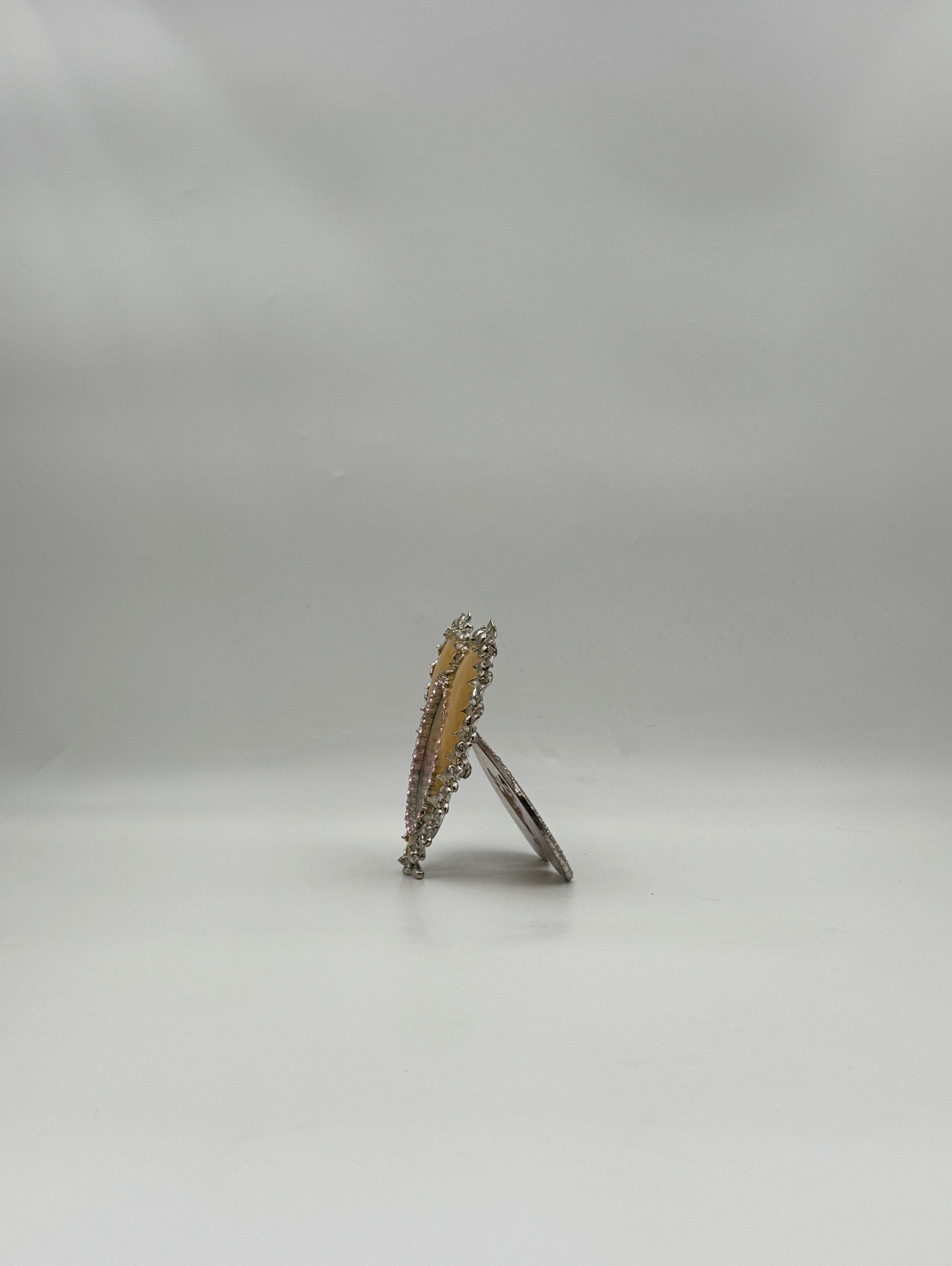 Jay Strongwater Heart Frame – Yellow Enamel & Pink Crystal Accents