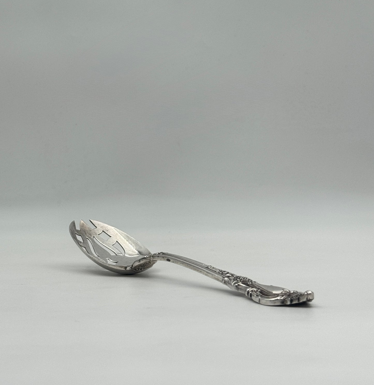 Lunt Sterling Silver Pierced Serving Spoon – “Eloquence” Pattern