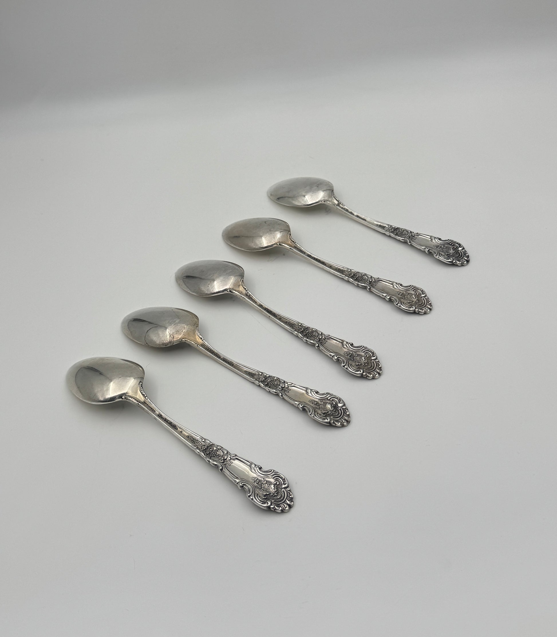 Set of 5 Reed & Barton Sterling Silver Teaspoons “French Renaissance”