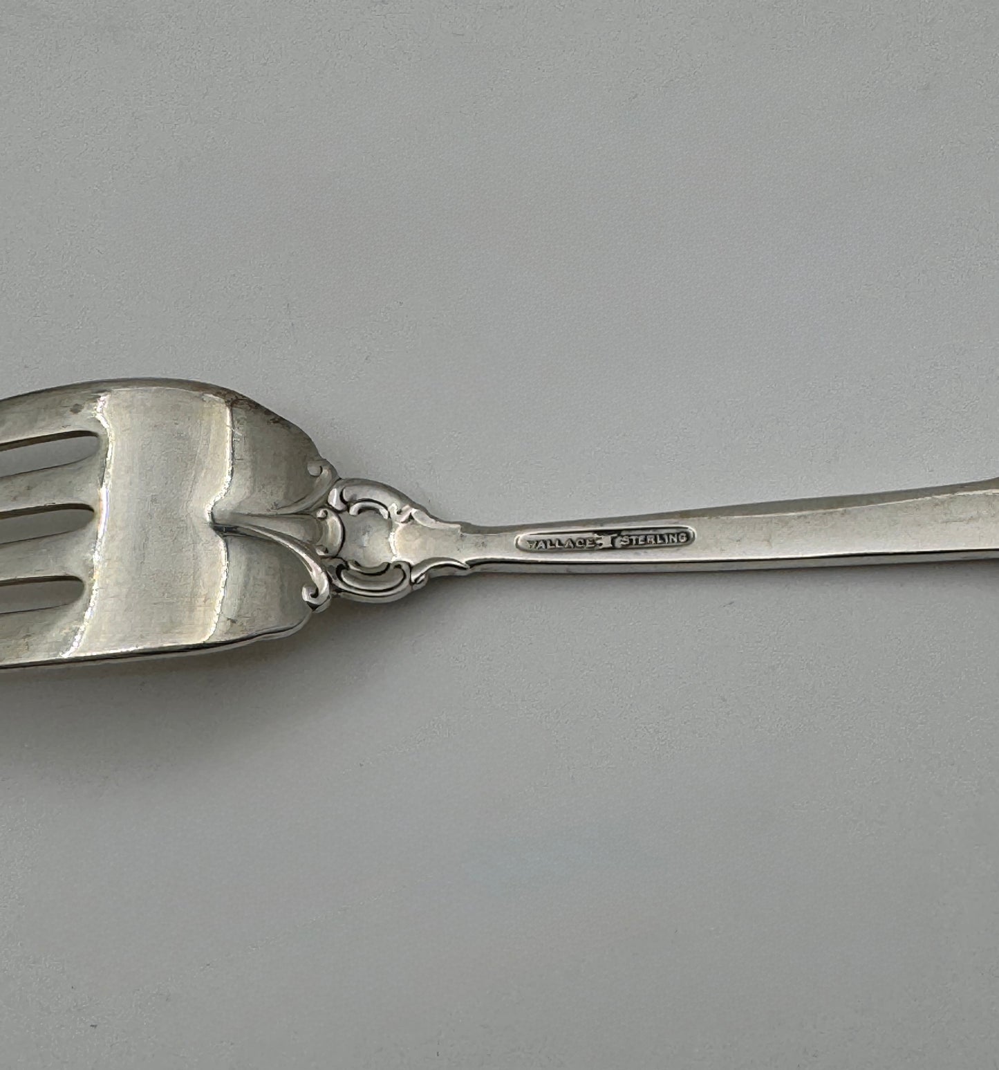 Set of 7 Wallace Sterling Silver Salad Forks “Grande Baroque” Pattern 