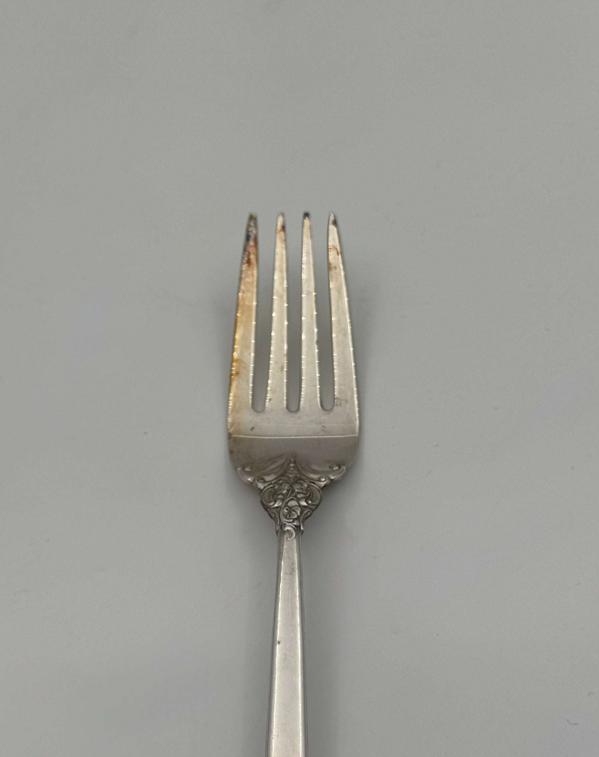 Set of 7 Wallace Sterling Silver Salad Forks “Grande Baroque” Pattern 