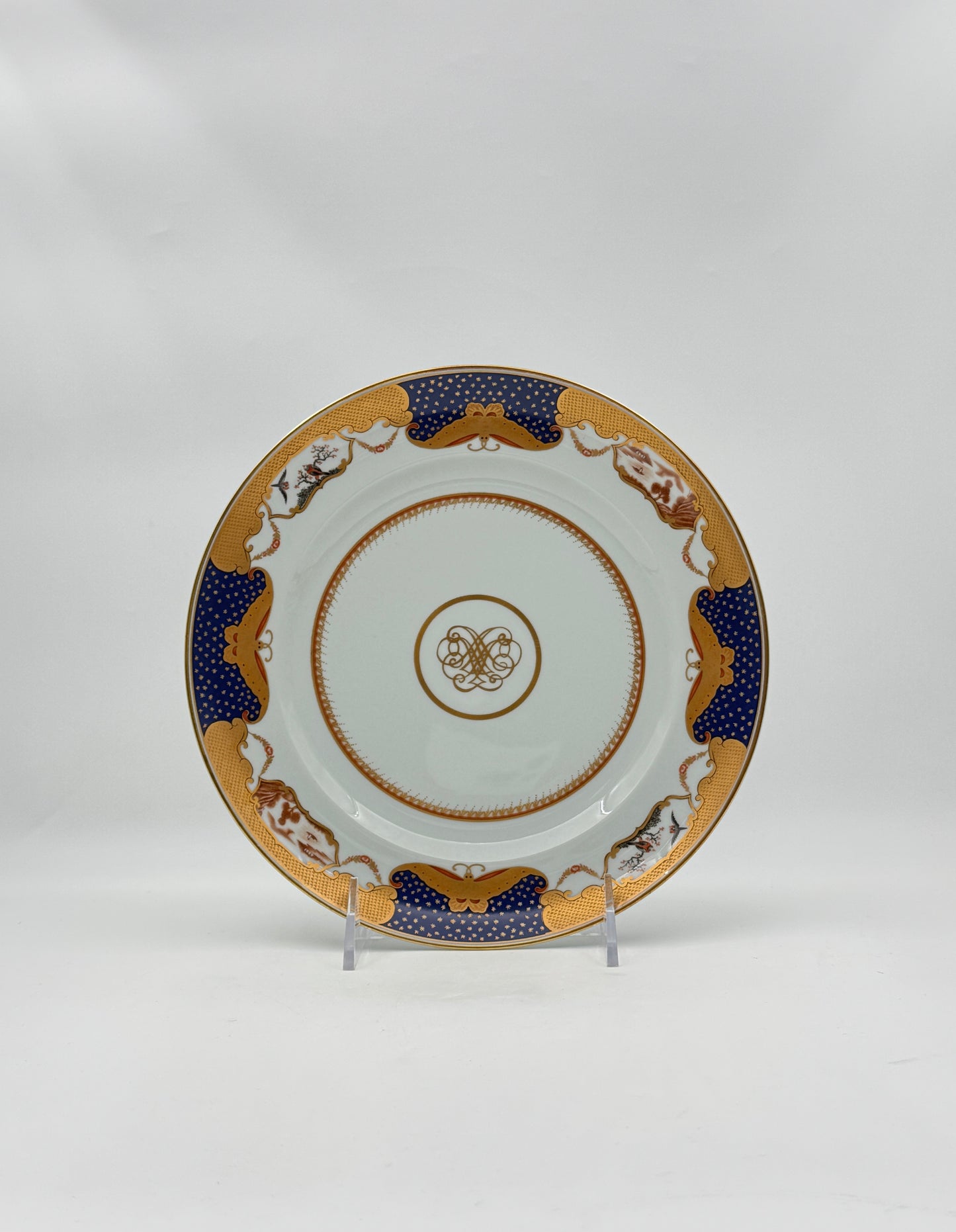 Elegant Set of 6 Mottahedeh “Golden Butterfly” Salad Plates – Portugal