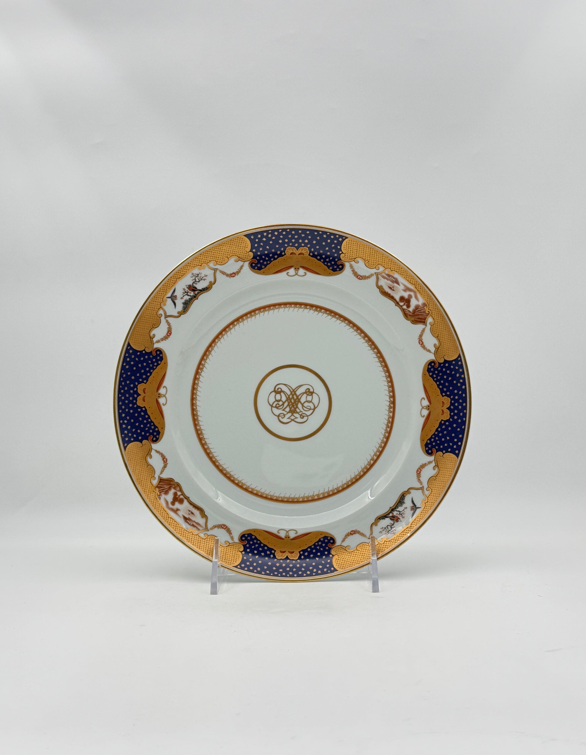 Elegant Set of 6 Mottahedeh “Golden Butterfly” Salad Plates – Portugal