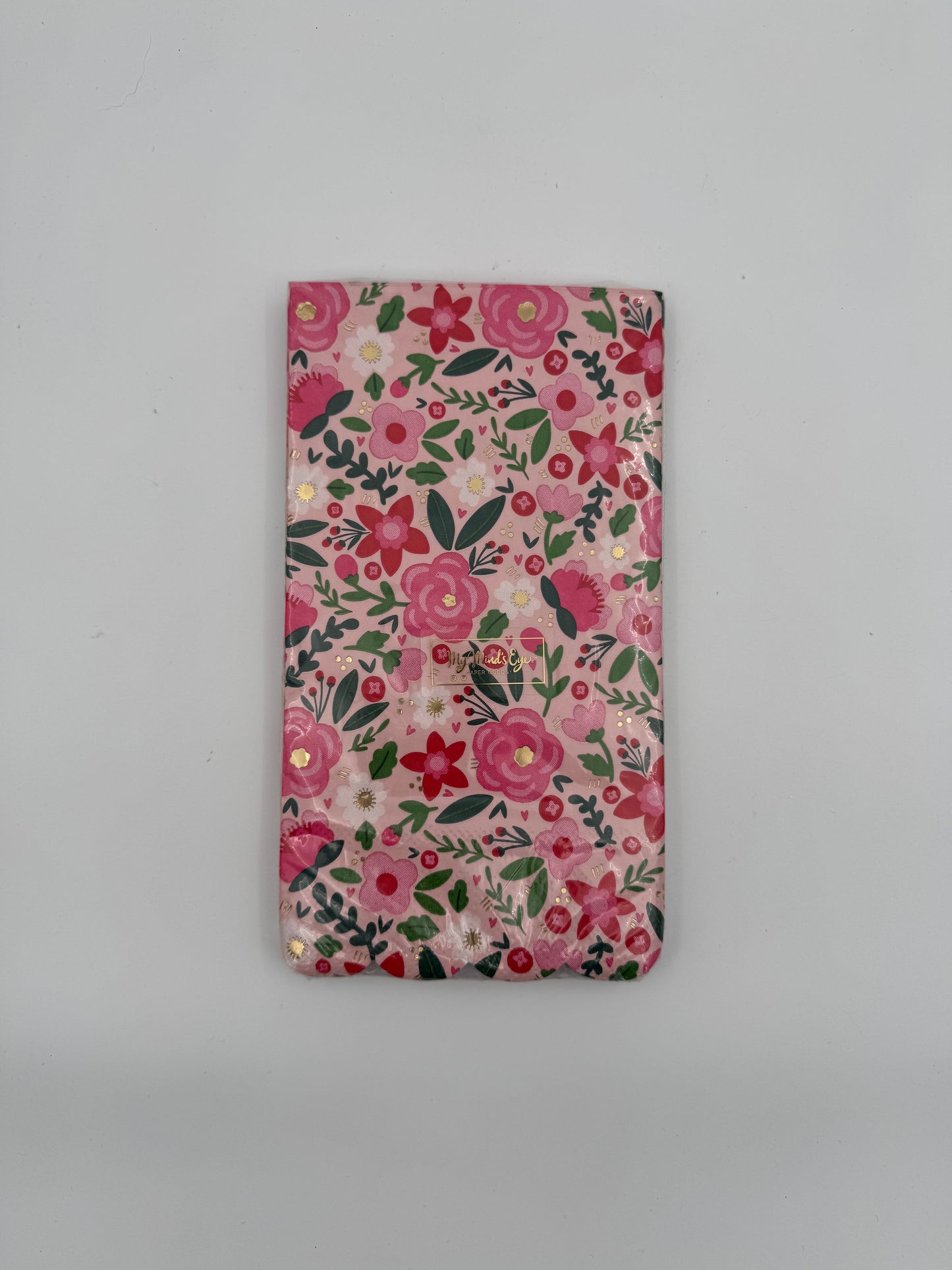 Floral Paper Napkins – Pink and Green Design (18.4 x 16.9 inches) – Pack of 20