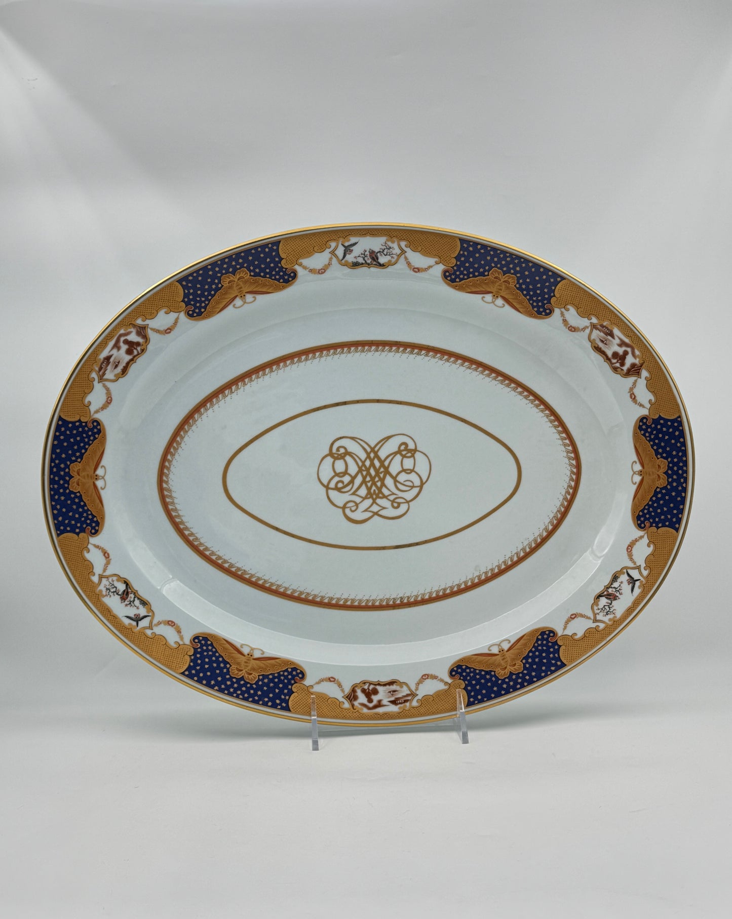 Elegant Mottahedeh “Golden Butterfly” Soup Tureen & Platter – Portugal