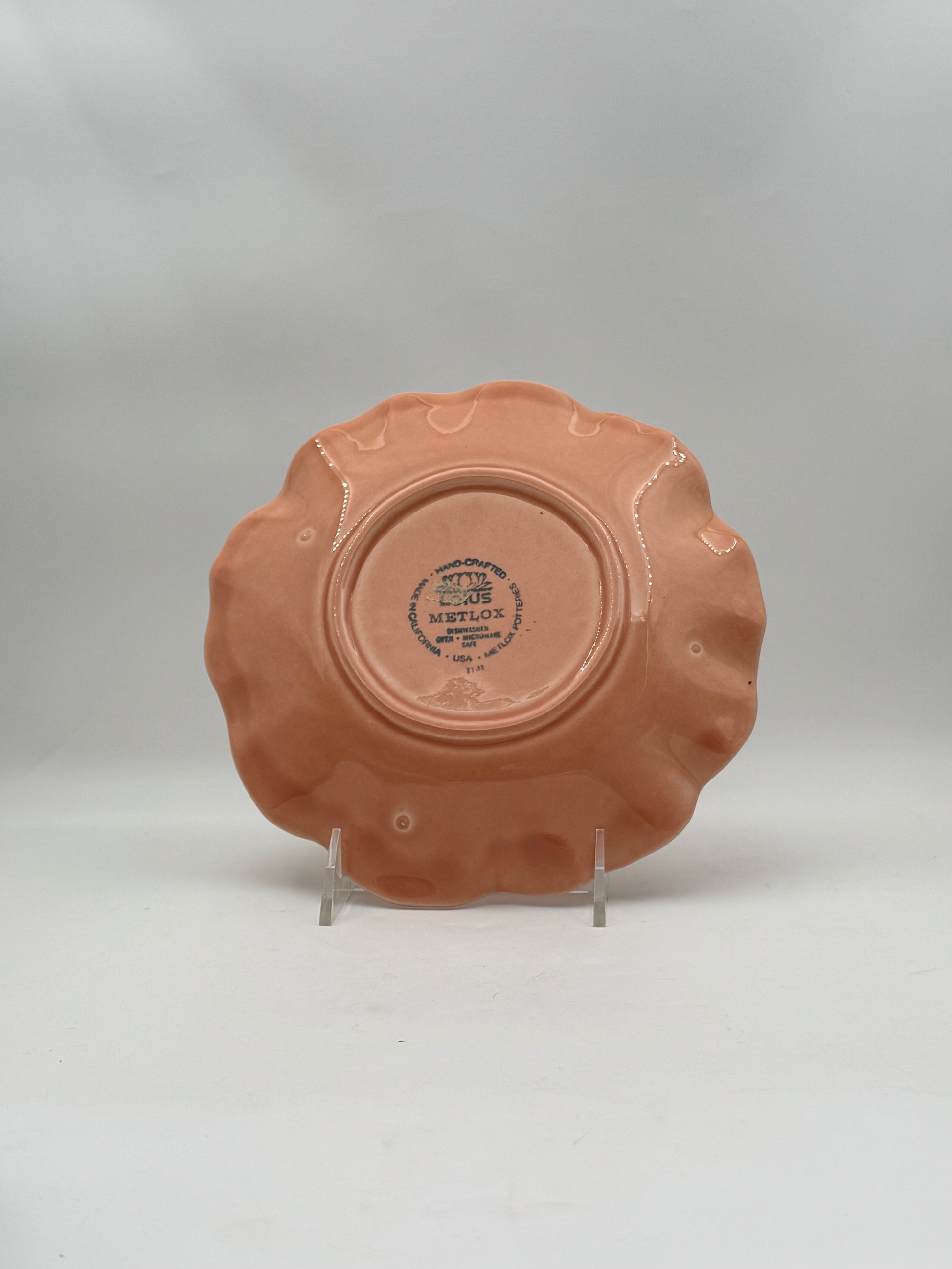 Vintage Metlox LOTUS Poppytrail Salad Plates – Set of 8 in Four Colors