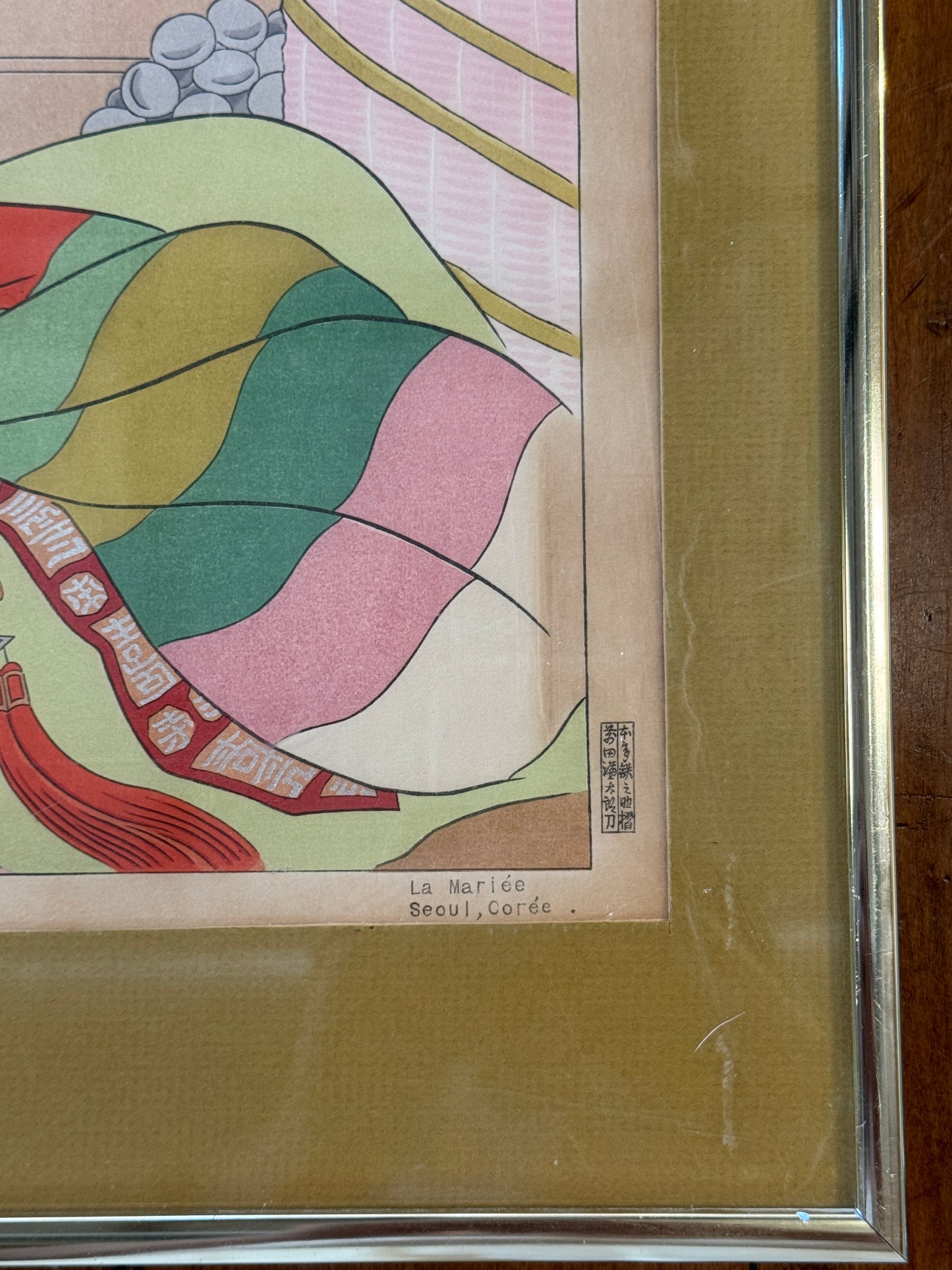 Paul Jacoulet (1902–1960) – "La Mariée, Seoul, Corée" – Signed Woodblock Print