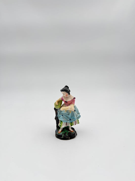 Jean Petit France Circa 1850-1860 Porcelain Figurine - Woman in Traditional Costume