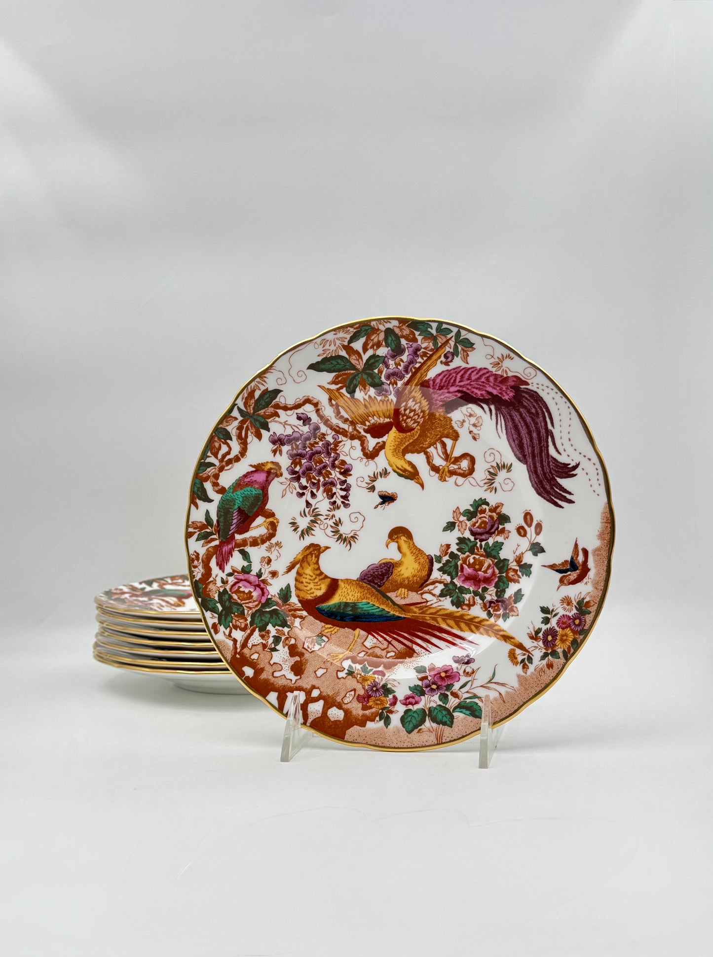 Royal Crown Derby “Old Avesbury” Salad Plates – Set of 8 Vintage