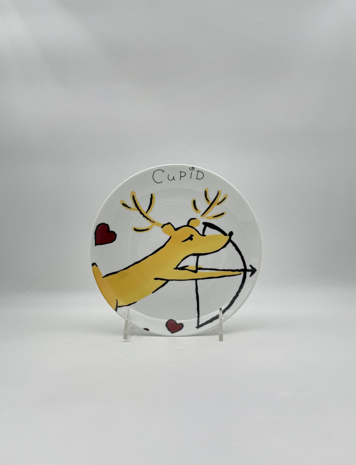 Pottery Barn Reindeer Appetizer Plates Set of 4 – Holiday Tableware