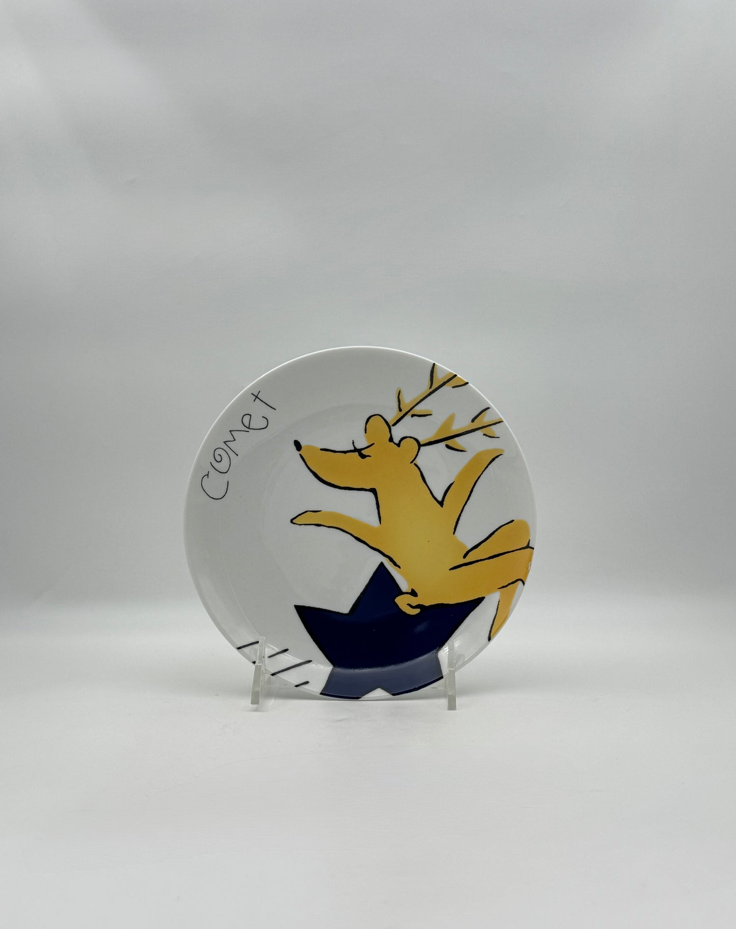 Pottery Barn Reindeer Appetizer Plates Set of 4 – Holiday Tableware