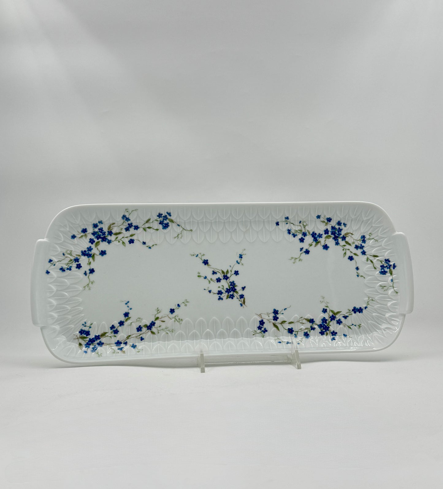 Bernardaud Limoges “Myosotis” Dessert & Cake Plate Set (13 Pieces)