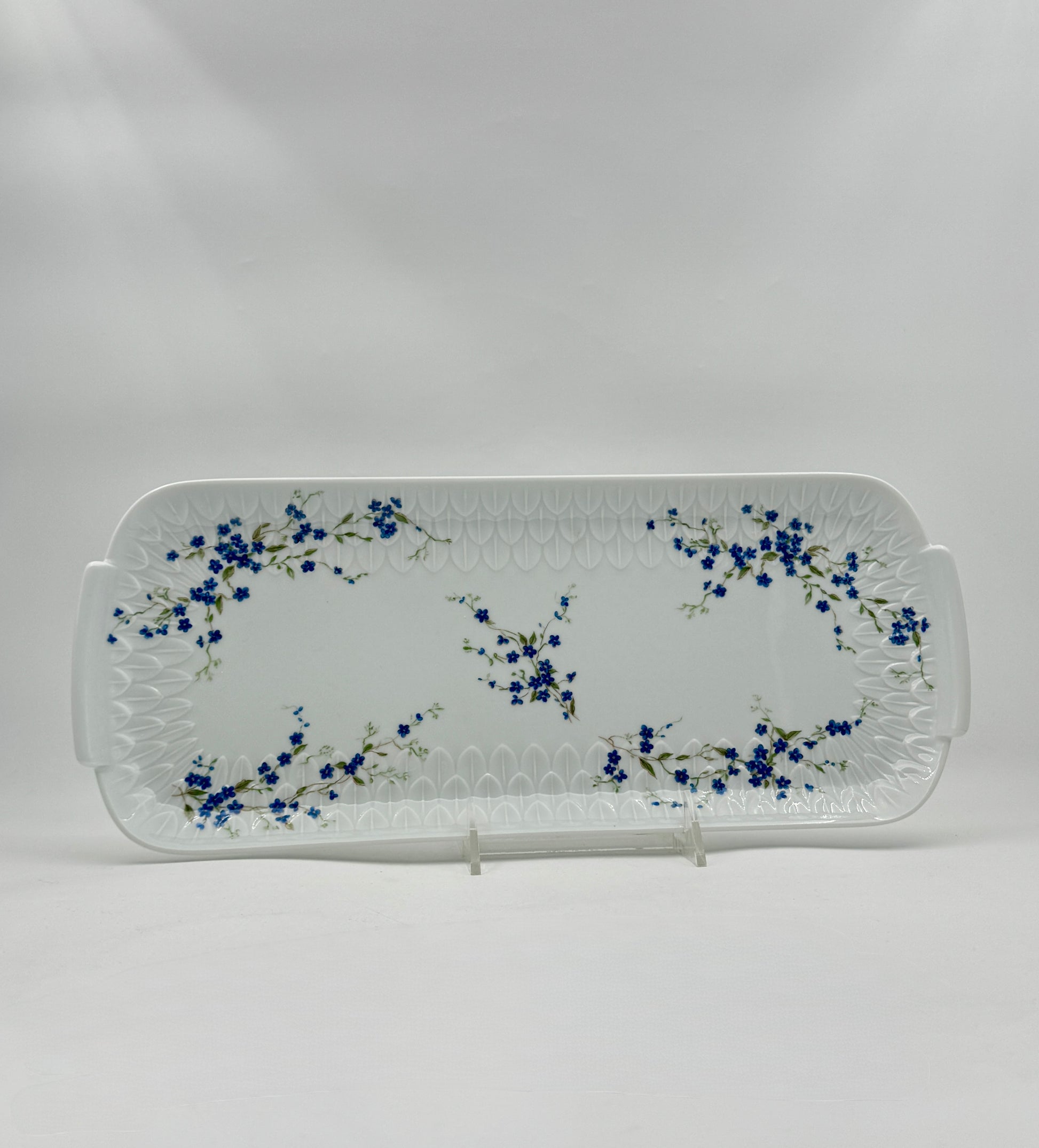 Bernardaud Limoges “Myosotis” Dessert & Cake Plate Set (13 Pieces)