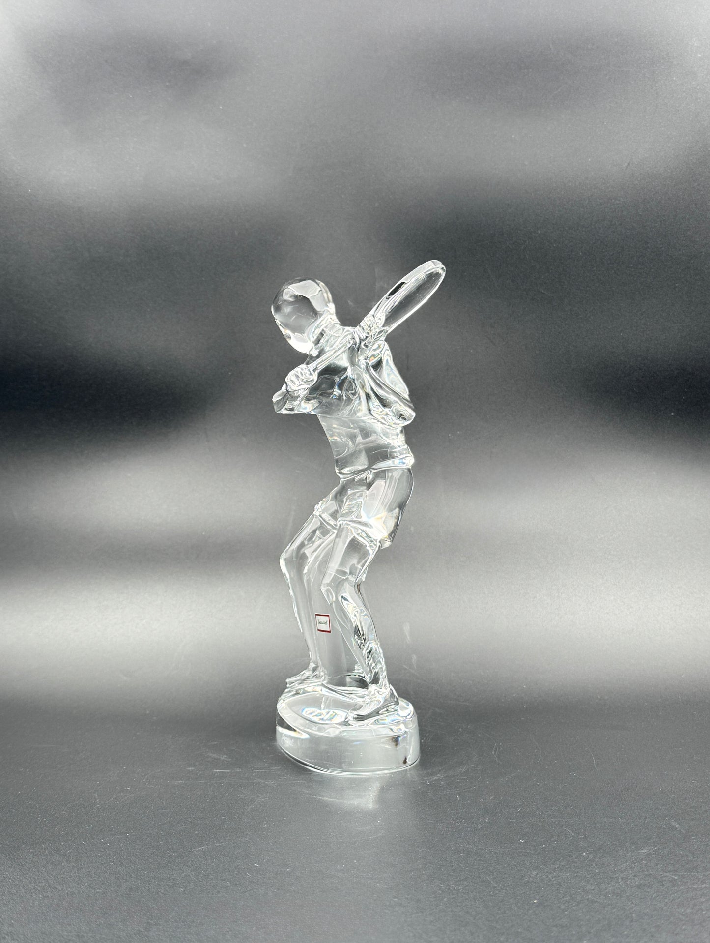 Baccarat Crystal Male Tennis Player Figurine Boxed Collectible Art