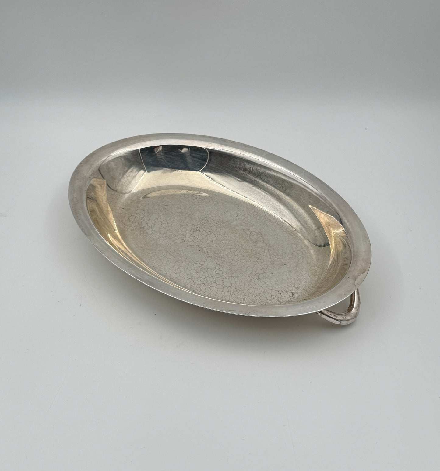 Silverplate Oval Covered Serving Dish with Decorative Rim